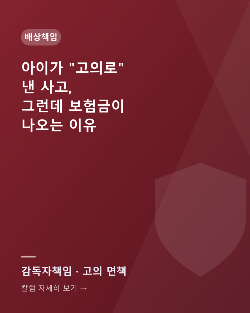 칼럼카드 일배책 자녀사고